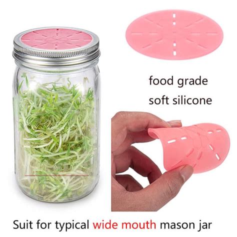 Bean Screen Sprouting Lids For Wide Mouth Mason Jar Silife365