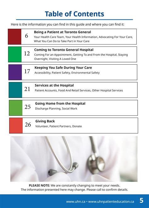 Uhn Toronto General Hospital Patient Service Guide By Willow Publishing