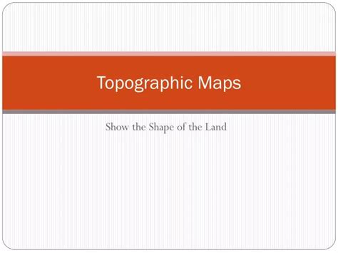 Ppt Topographic Maps Powerpoint Presentation Free Download Id2419540