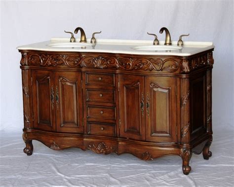 Find great deals on ebay for bathroom antique double vanity. 60" Adelina Antique Style Double Sink Bathroom Vanity in ...