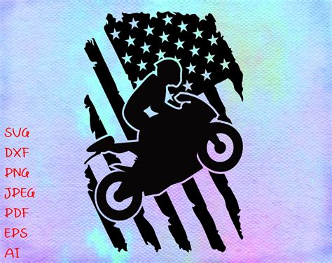 Usa Flag Motorcycle American Flag Svg Usa Flag Svg Etsy