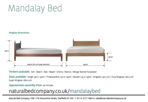 Types of mattress sizes in india. Mandalay Bed | Indian Style Beds | Natural Bed Company