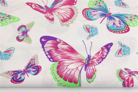 Butterfly Fabric By The Yard 100 Cotton For Quilting Baby Etsy