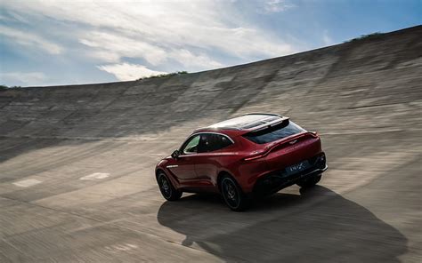 2020 Aston Martin Dbx Front View Exterior Rear View Red Luxury Suv