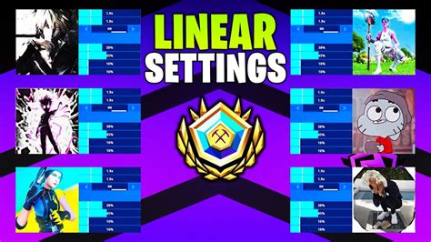 Best Linear Settings For Competitive Fortnite Youtube