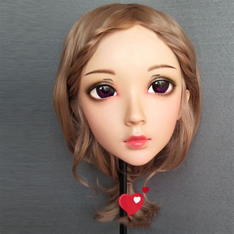 wei 01 gurglelove female sweet girl resin half head kigurumi bjd mask cosplay japanese anime