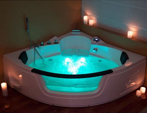 Whirlpool Badewanne Mit 21 Massage Düsen Heizung Ozon Glas Led Eckwanne Ebay