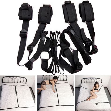 Adult Sex Toy Under Bed Restraint System Bedroom Bondage Cuffs Strap Set Kit Sm Ebay