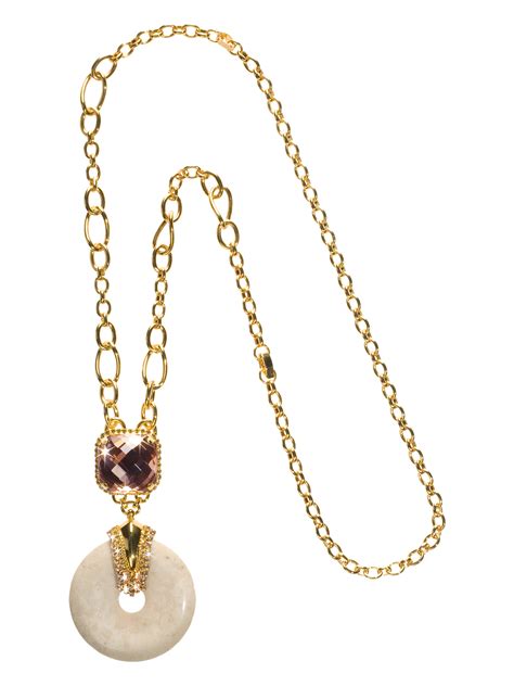 Forever Together Pendant Necklace In Bright Gold Tone Andalusia