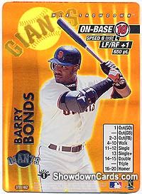 The game was introduced to the public in 2000, featuring atlanta braves third baseman chipper jones on the product cover. ShowdownCards.com - FOIL #370 Barry Bonds MLB Showdown 2001 1st Edition