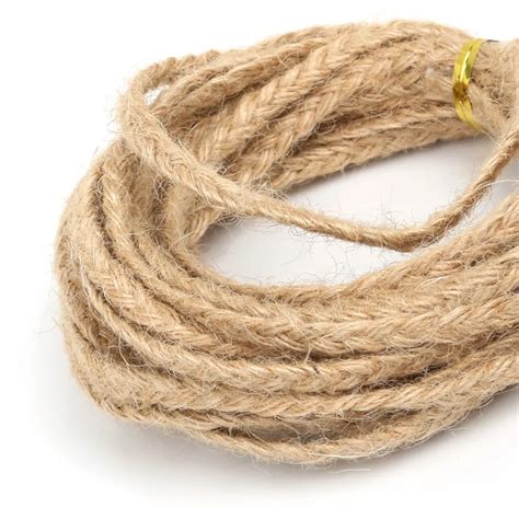 5m 15mm2mm Natural Hemp Jute Cord Rope String For Diy Jewelry Craft