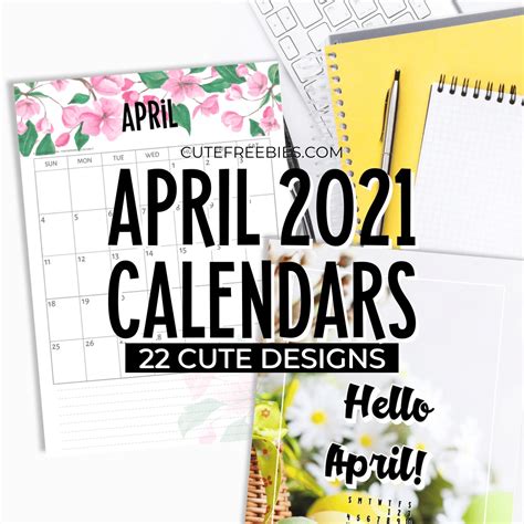 Free Printable April 2021 Calendar Pdf Cute Freebies For You