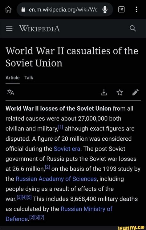 Wikipedia Q World War Ii Casualties Of The Soviet Union Article Talk