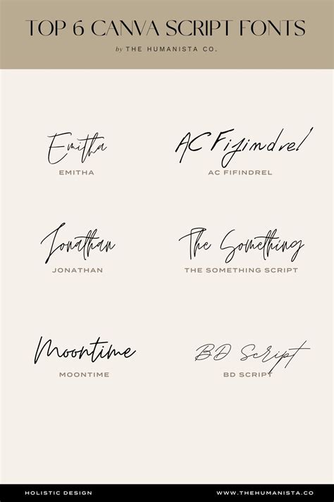 Top 6 Canva Script Fonts In 2021 Signature Fonts Tattoo Script Fonts