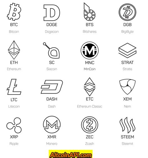 However, before using a particular version of the logo, it is always better to ask about it. Crypto Coin Logo Gallery | AltcoinAPI Cryptocurrency ...