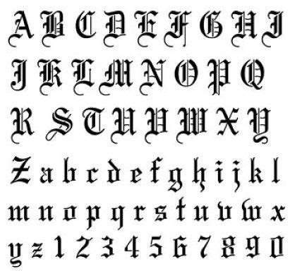 Imágenes de letras góticas | Imágenes