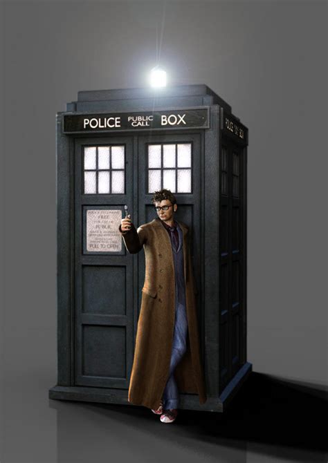 3d Tenth Doctor With Tardis By Silentrepose On Deviantart