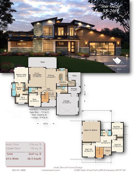 Star Gazer Shed Roof House Plan By Mark Stewart House Plan Gallery