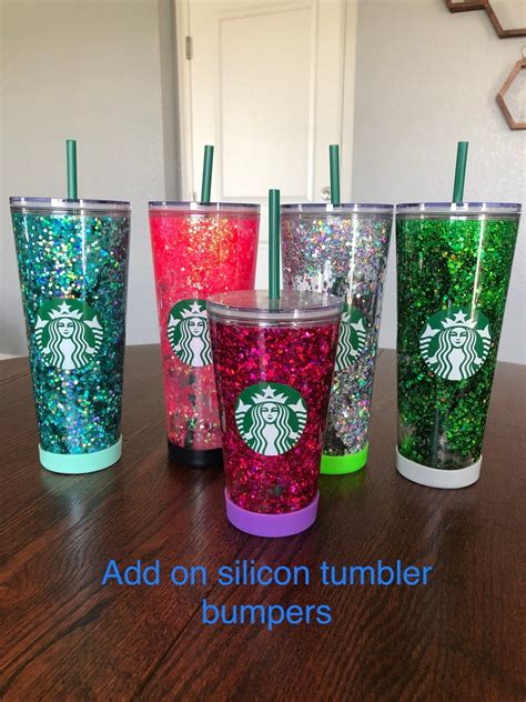 Custom Starbucks Snow Globe Tumbler Glitter Tumbler Etsy