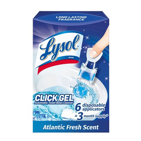 lysol click gel automatic toilet bowl cleaner 6ct atlantic fresh scent