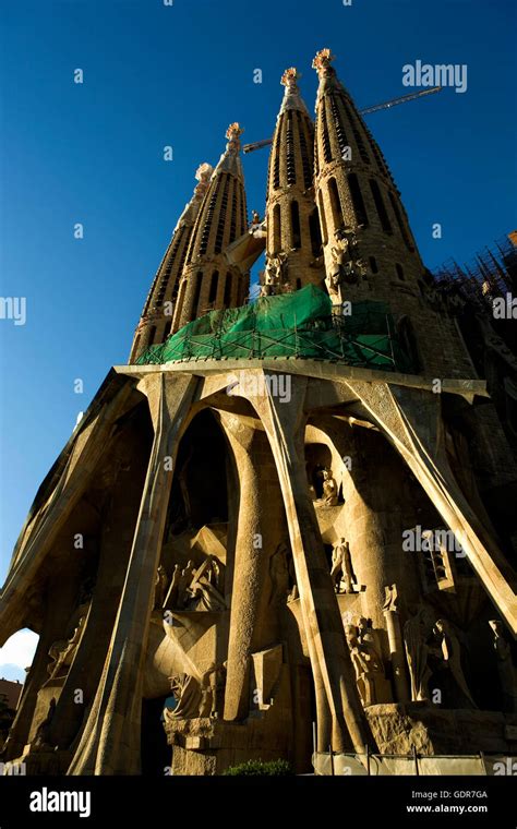 Passione Facciata Basilica Templo Expiatorio De La Sagrada Familia Barcellona Immagini E Fotos
