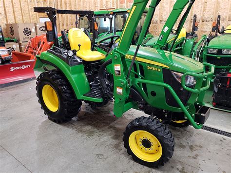 Sold 2017 John Deere 2038r 38hp Turbo Compact Tractor And 220 Loader