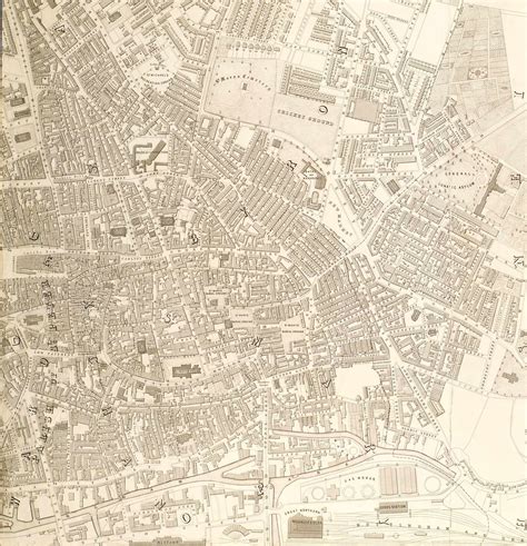 Plan Of The Town Of Nottingham And Its Environs By Edward W Salmon