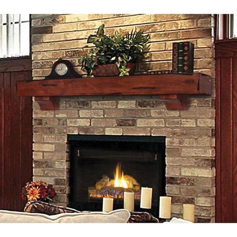 Pearl Mantels Shenandoah 72 In W X 105 In H X 9 In D Rustic Cherry