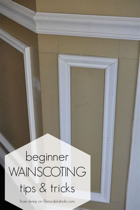 Shadow box trim is an attractive finish for wall space under a chair rail. Remodelaholic | Beginner Tips and Tricks for Installing Trim
