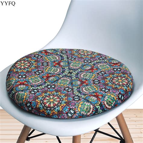Round Chair Cushion Memory Foam Chair Pads Patio Bistro Etsy