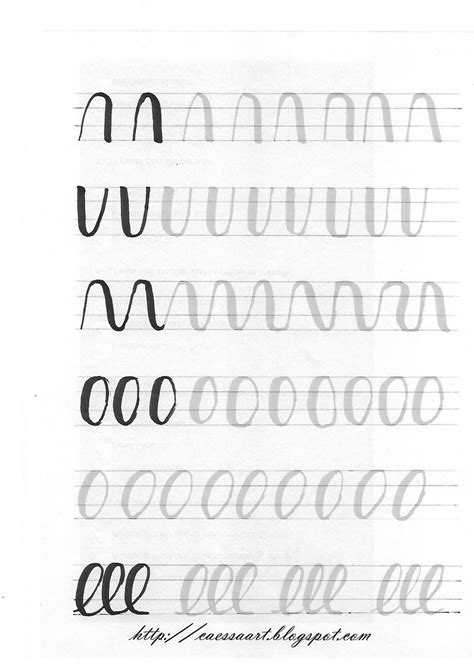 Trazos Basicos Lettering Letras Del Alfabeto Para Impresión Moldes