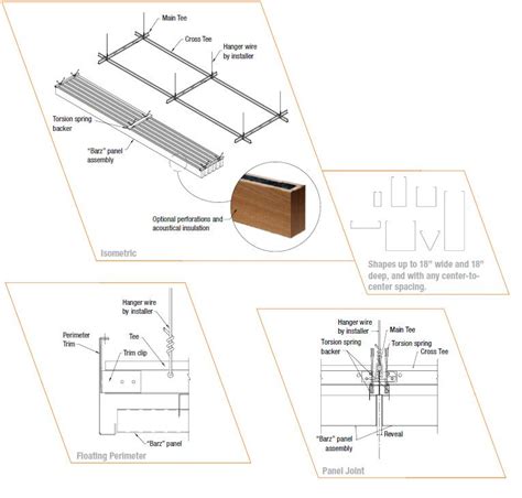 Barz Linear Wood Ceiling System Ceiling Detail Wood Slat Ceiling
