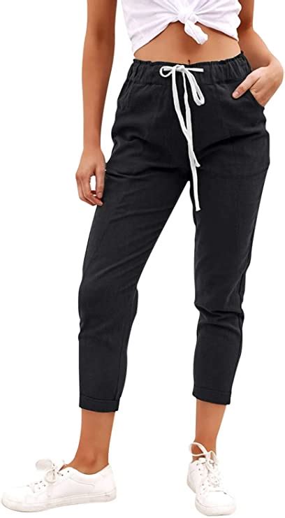 Womens Sweatpants Capri Pants Cropped Jogger Lounge Casual Wf Shopping