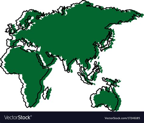 Map Of Europe Africa And Asia Country Royalty Free Vector