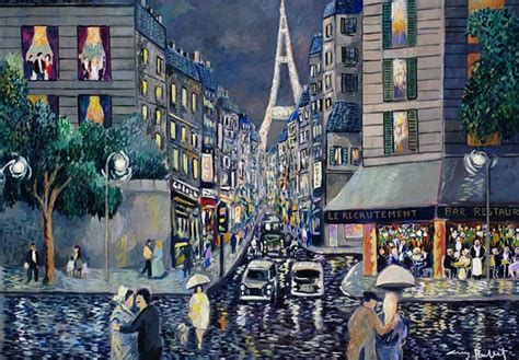 Paris Rainy Day Rue Saint Dominique By Guy Buffet Lahaina Galleries