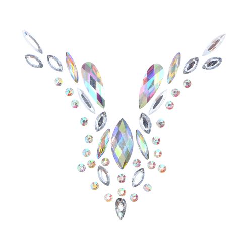 Crystal Breast Pasties Spring Autumn Acrylic Diamonds Sticking Art Carnival Party Breast