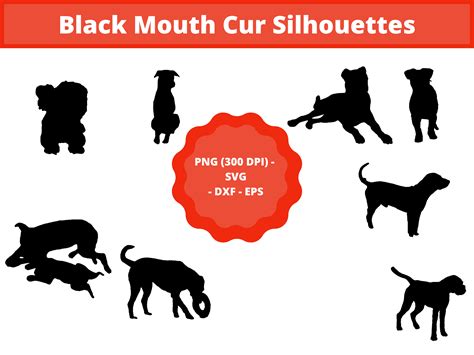 Black Mouth Cur Cut Files Dog Svg Dog Silhouette By Brilliant Digital