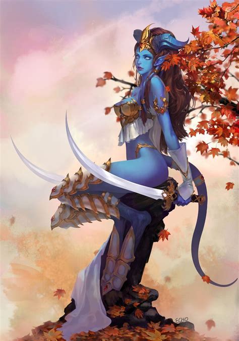 Draenei Warcraft Art World Of Warcraft Fantasy Girl