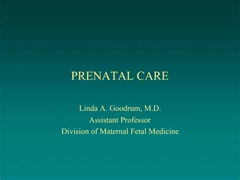 Ppt Prenatal Care Powerpoint Presentation Free Download Id459145