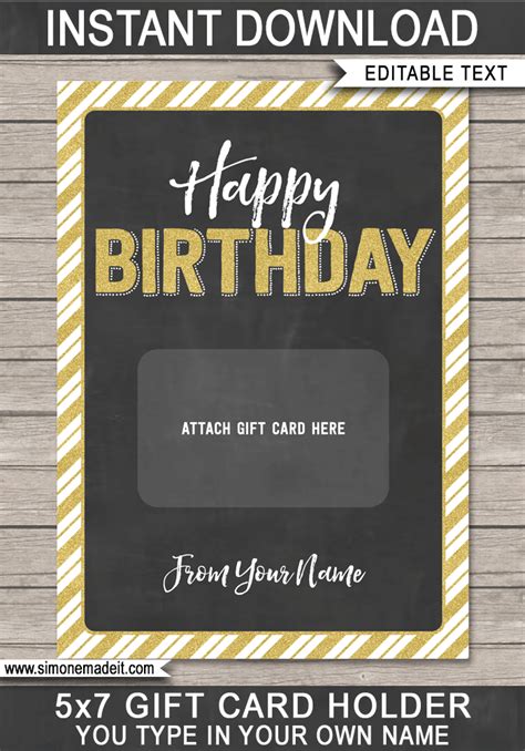 Check spelling or type a new query. Printable Birthday Gift Card Holder | Last minute Birthday Gift