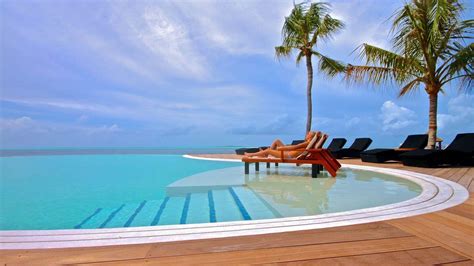 Download Resort Pool Sunbathing Wallpaper Wallpapers Com