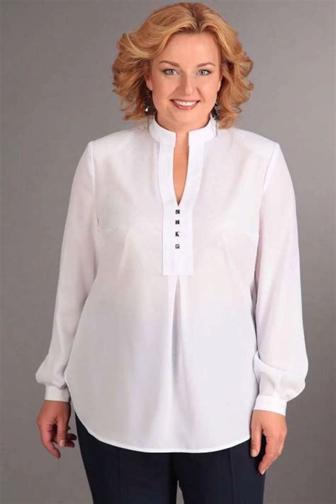 Фасоны блузок для полных женщин на лето 2020 года Одежда Блузки Женские блузки
