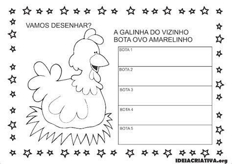 Sequência Didática Parlenda A Galinha do Vizinho Educação Infantil