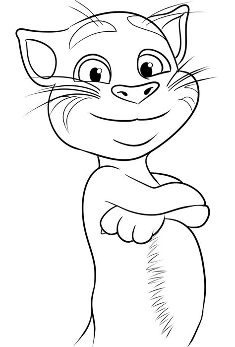 Imagem Selecionada Pilihan Desenho Talking Tom Para Colorir Desenhos