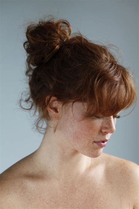 Messy Bun Hairstyles With Bangs Womens Hairstyles Redheads