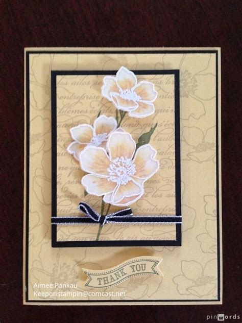 Vellum Used Over Colored In Flowers With Blender Pen Flower Cards