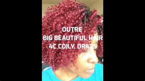 Wig Review Outre Big Beautiful Hair 4c Coily Dr425 Youtube