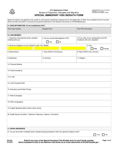 United States Visa Application Form
