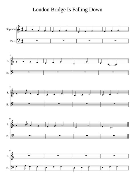 London Bridge Is Falling Down Sheet Music For Voice Download Free In
