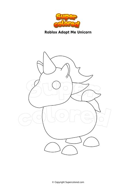 Adopt Me Unicorn Coloring Page Coloring Pages